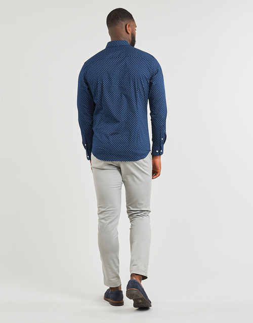Jack & Jones - JJJOE PRINT SHIRT LS SS24 Marino