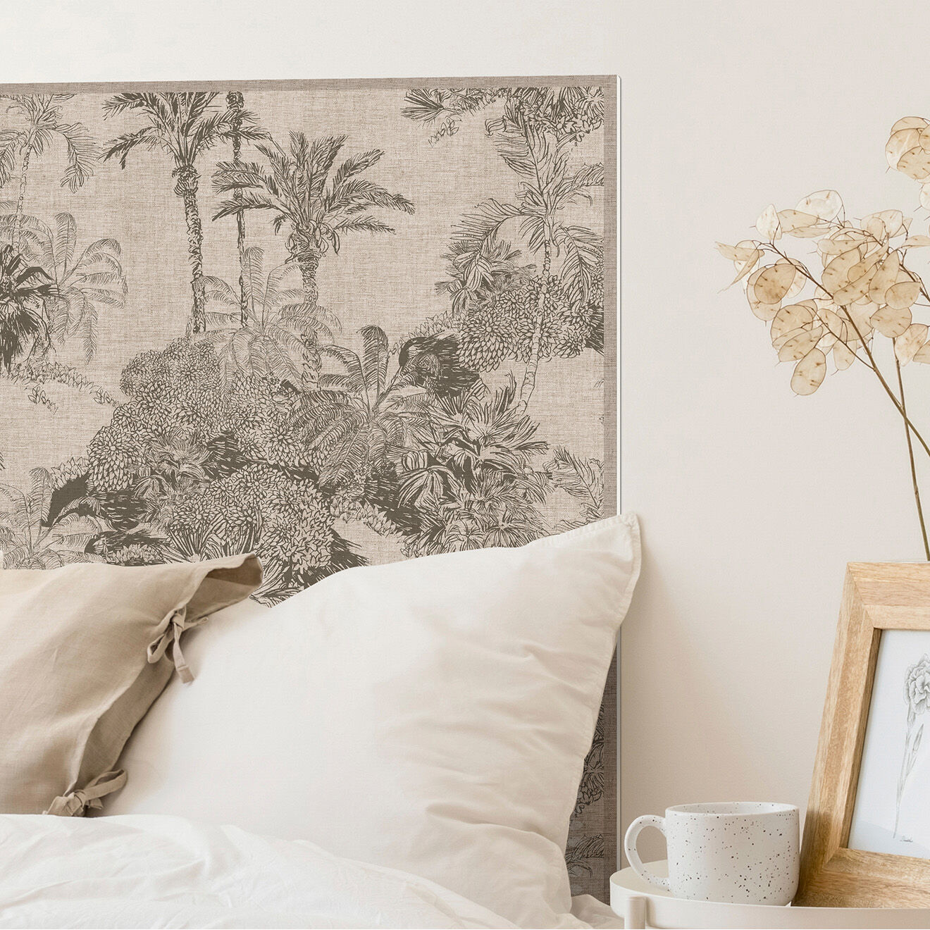 Floorart Tête de lit en vinyle Sri Lanka beige - 80x200 cm