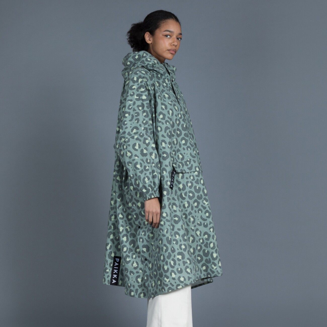 Paikka Poncho Green Leo One Size