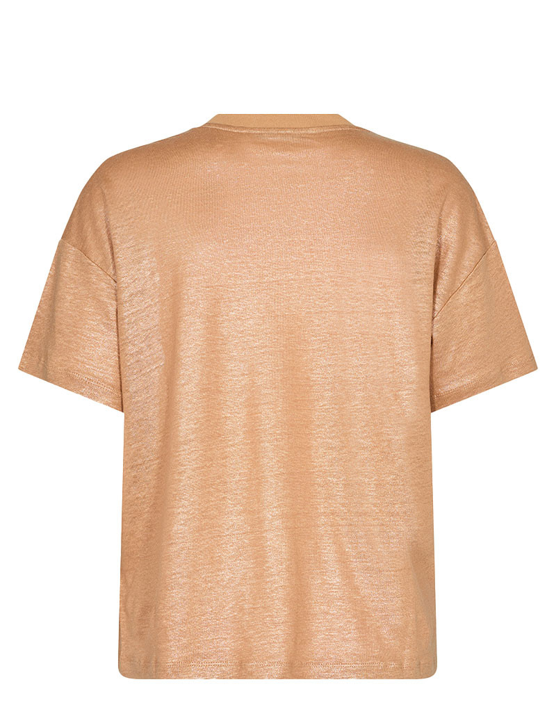 MOS MOSH T-SHIRT FEMME CASA COL V CAMEL
