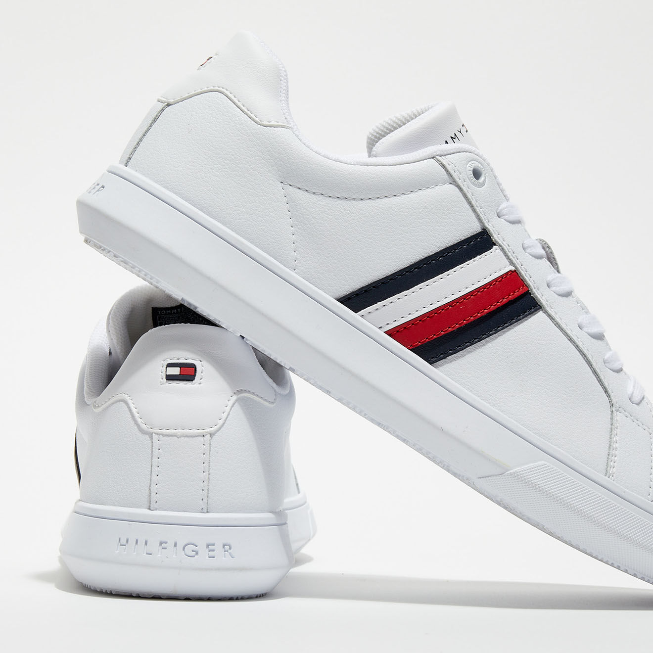 Tommy Hilfiger Baskets en Cuir Corporate Cupsole blanches