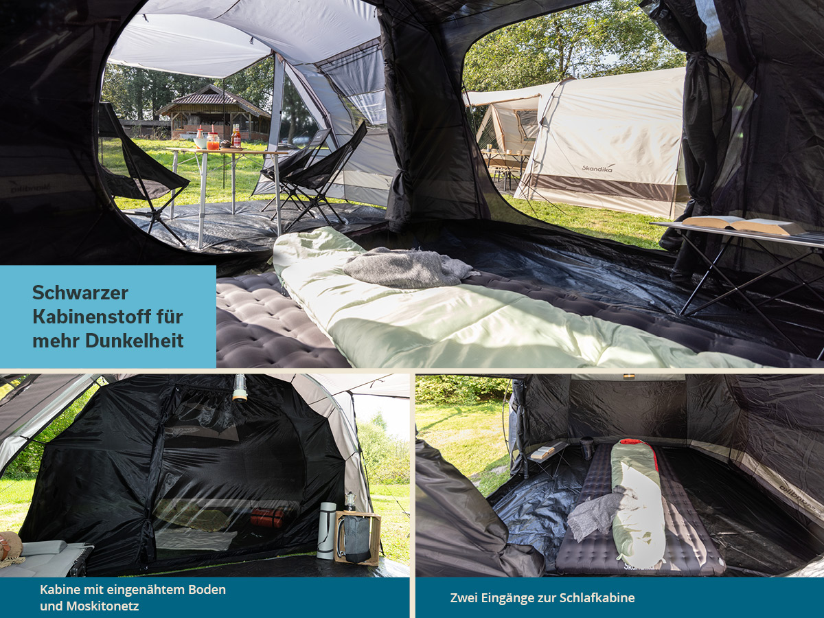 Skandika Kambo 6 tunneltent - Grey
