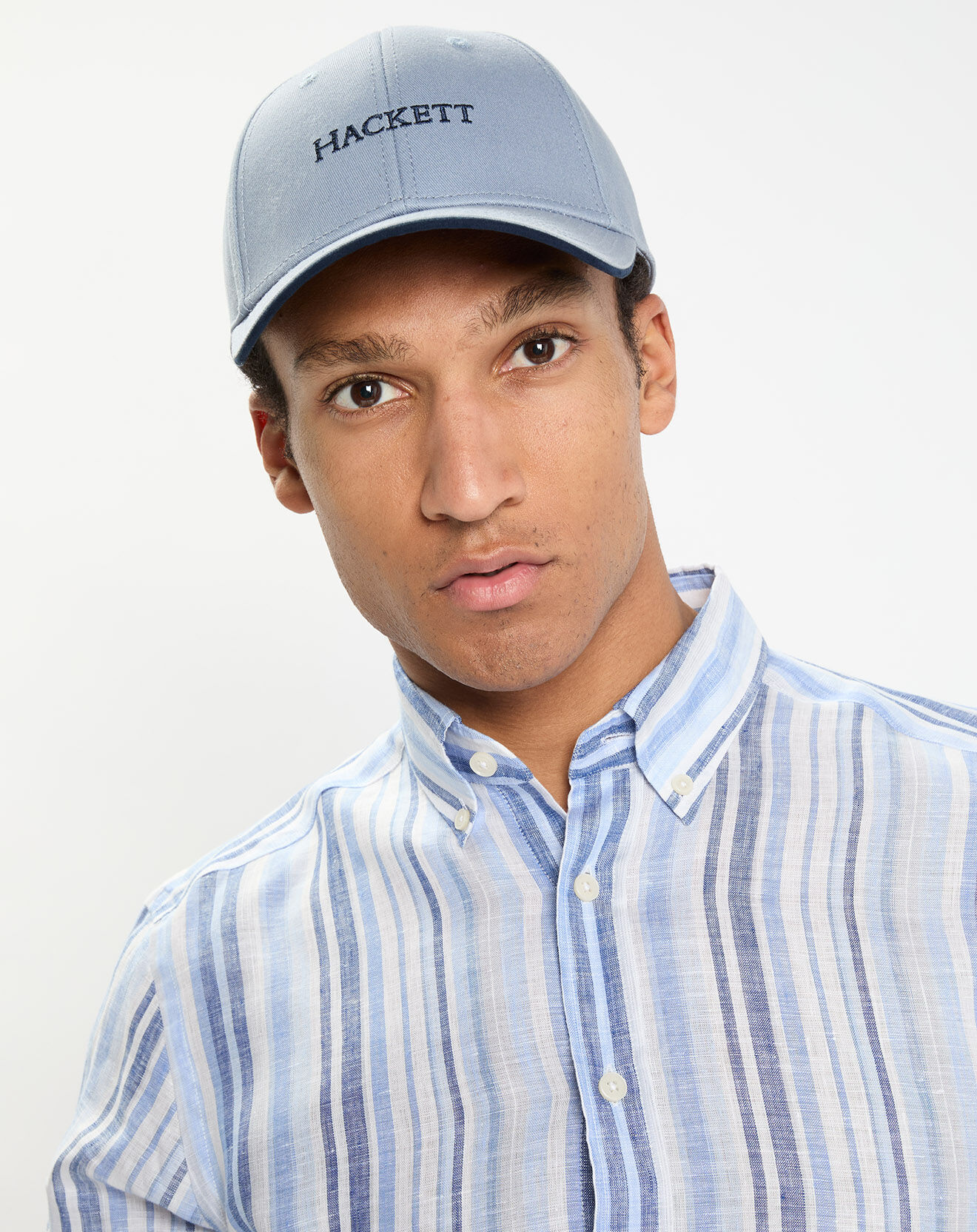 Hackett London Casquette Cot bleu clair