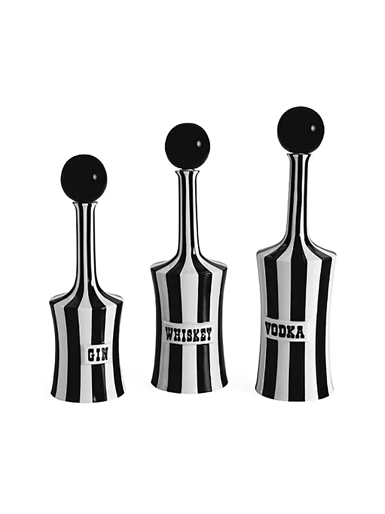JONATHAN ADLER Vodka Karaffe VICE 1200ml Black / White schwarz