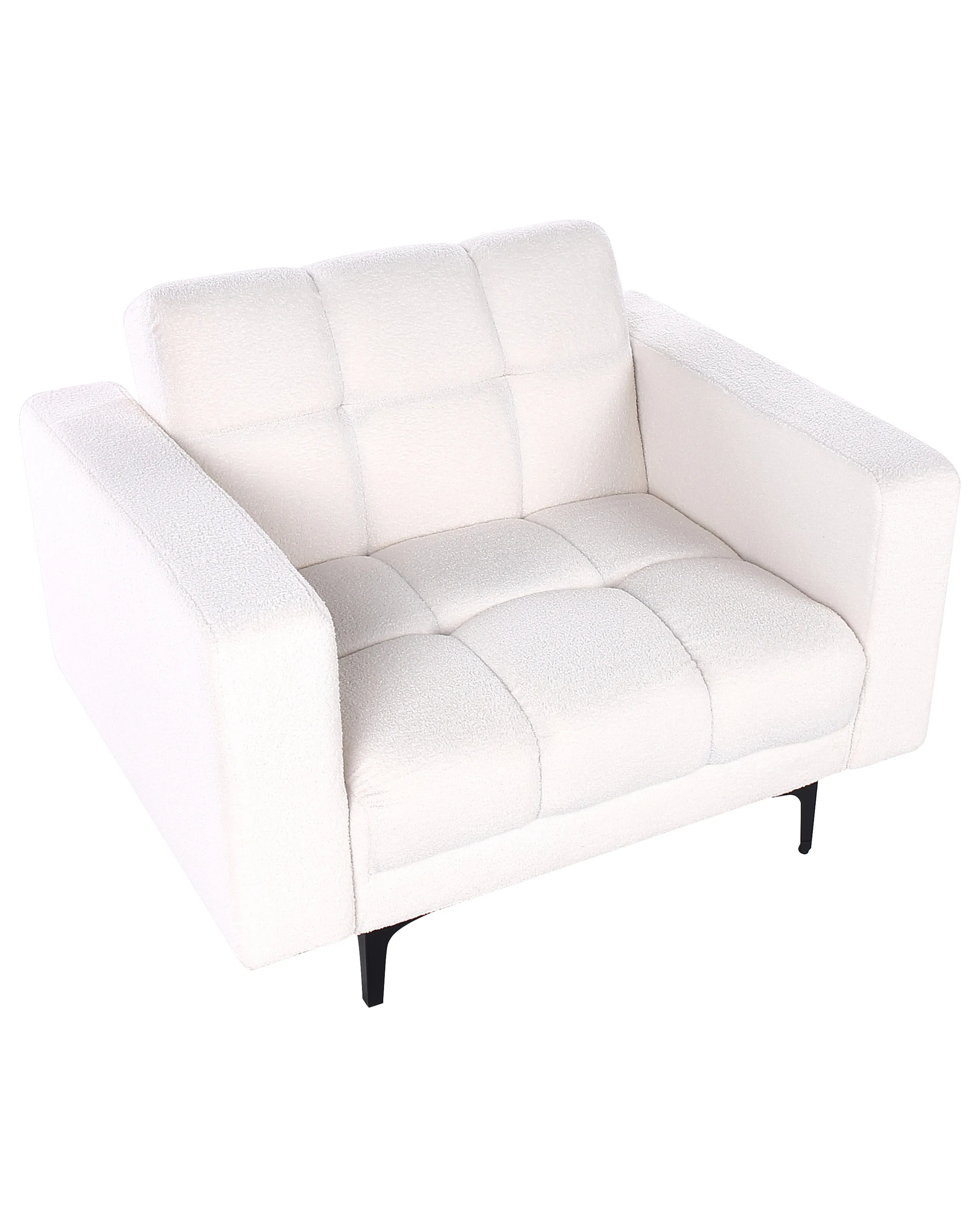 Fauteuil ALNES Bouclé Wit