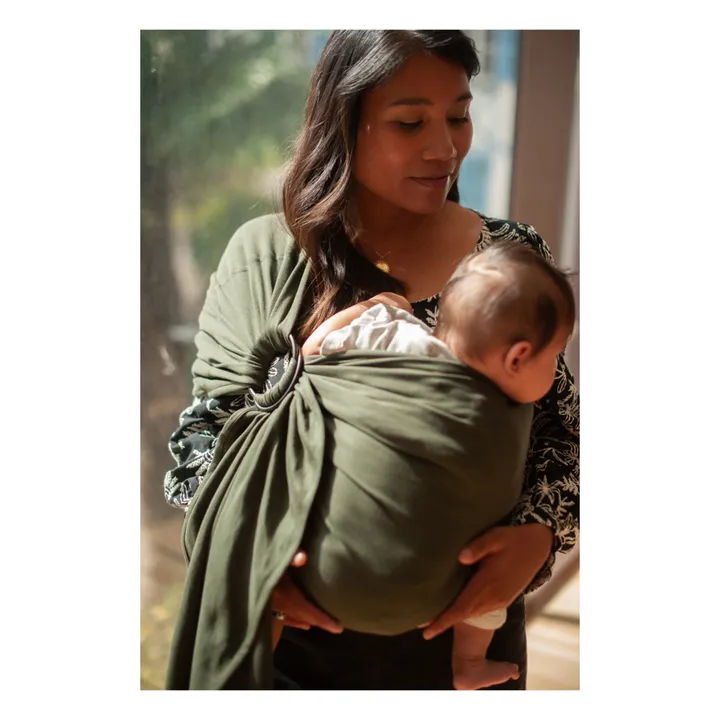 Mama Hangs Sling en coton bio | Vert olive