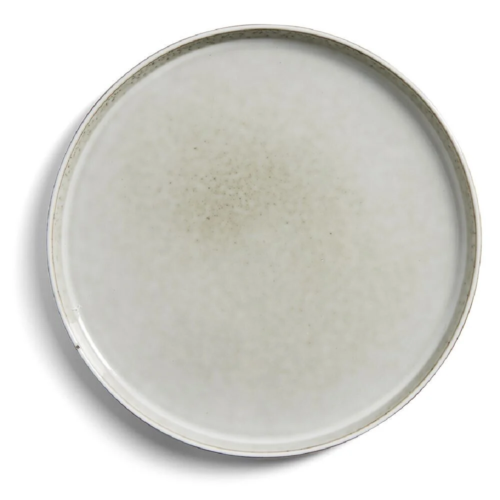 Assiette plate grès gris Ø27,5cm