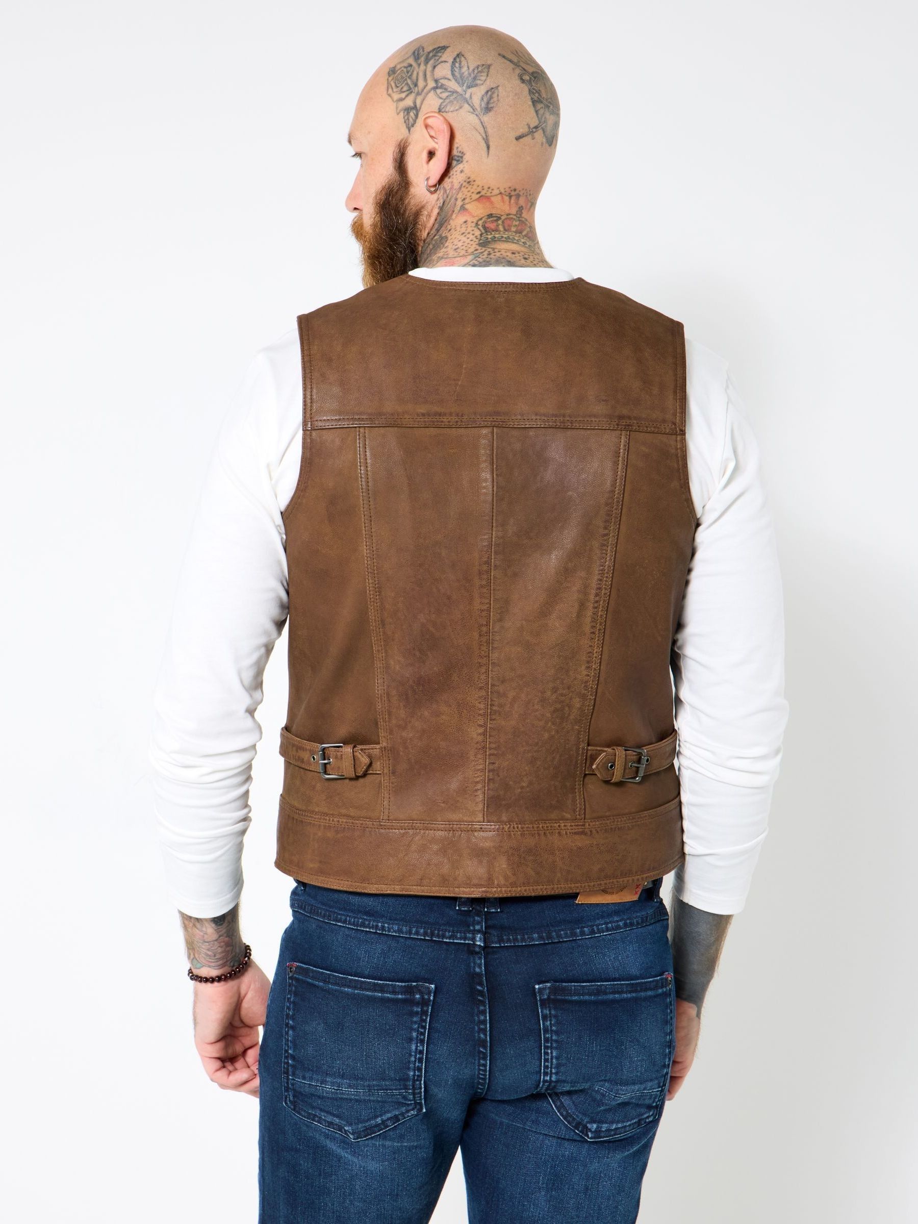 Joe Browns Button-Up Leather Waistcoat