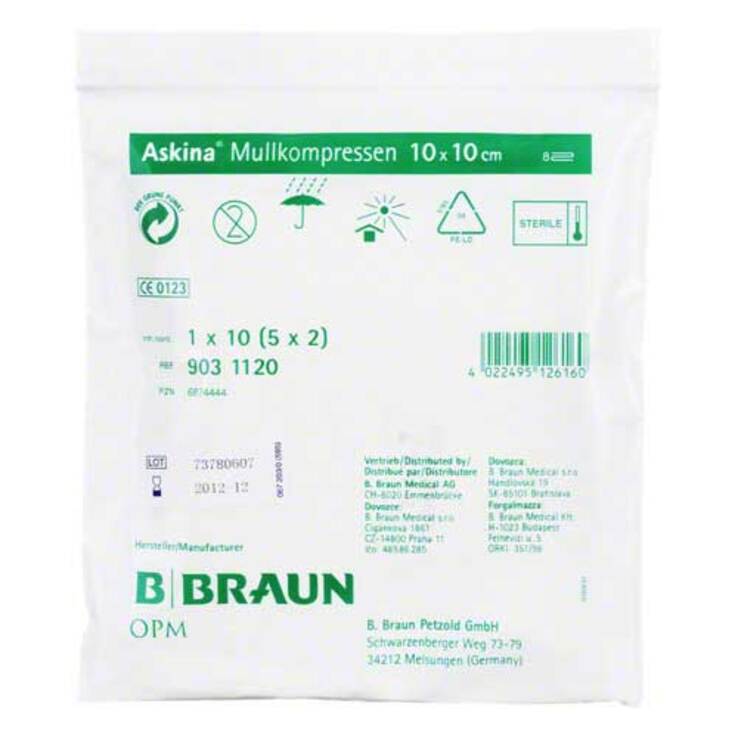 Askina Mullkompressen 10x10, 5X2 St