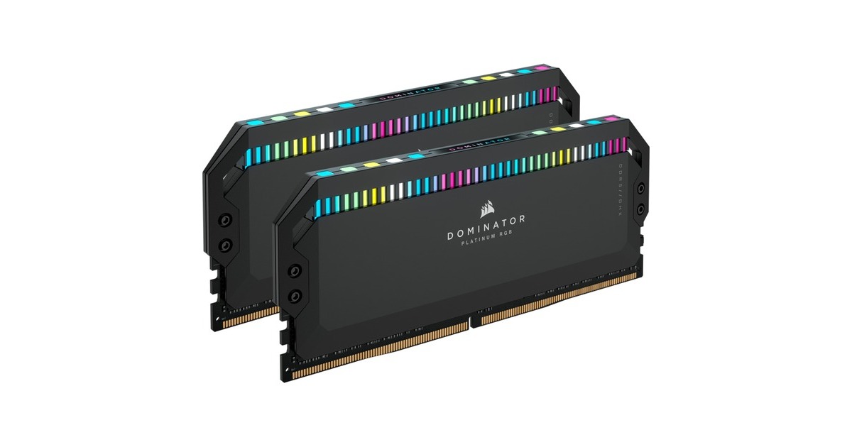 Corsair32 GB DDR5-6200 Kit werkgeheugen  (Zwart, CMT32GX5M2X6200C36, Dominator Platinum RGB, XMP)