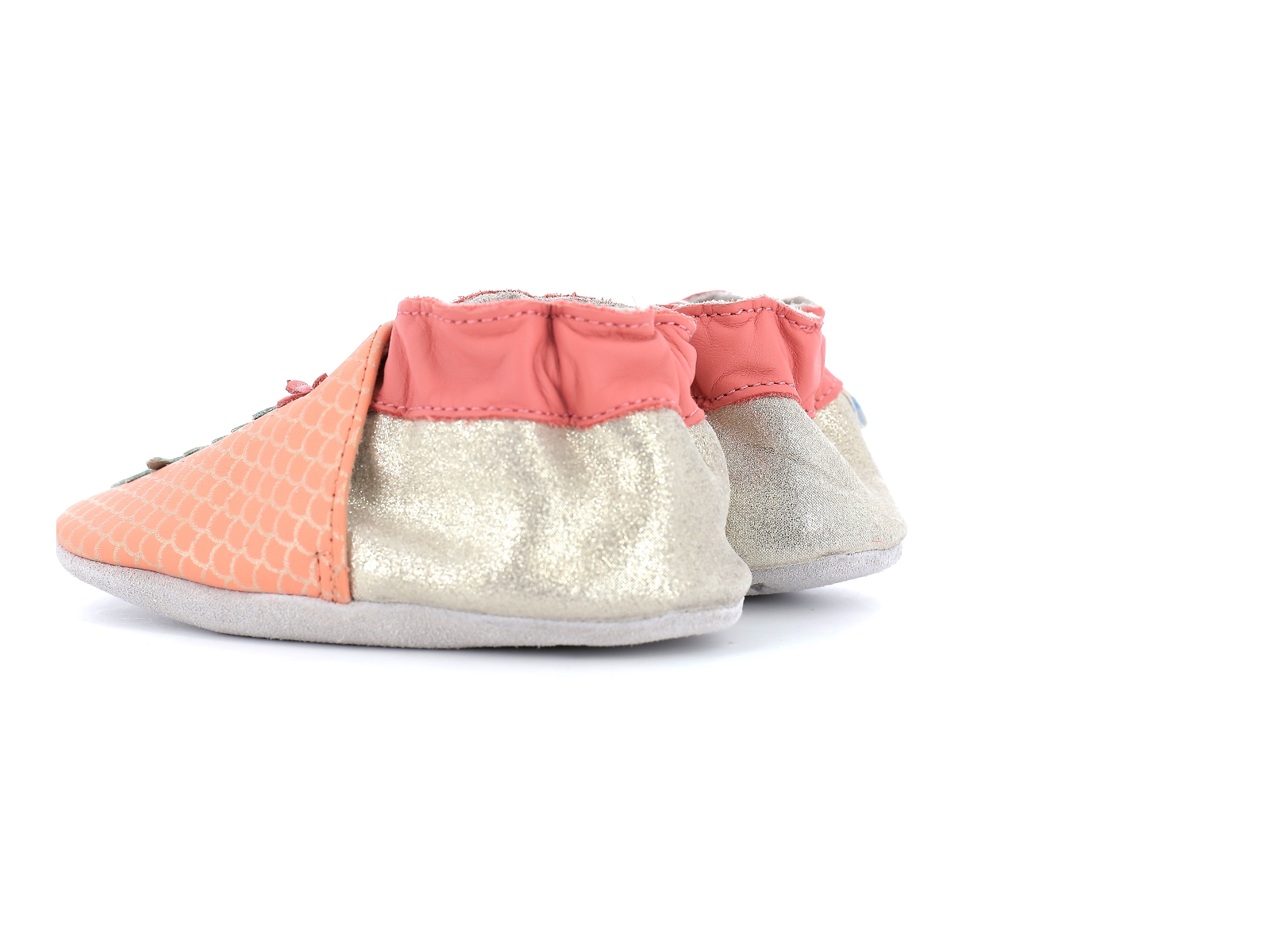 Robeez-EXOTIC SUMMER Cuir Saumon