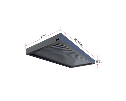 Gutta luifel BS 3D-Line 160 RAL 7016 antraciet 160x90 cm