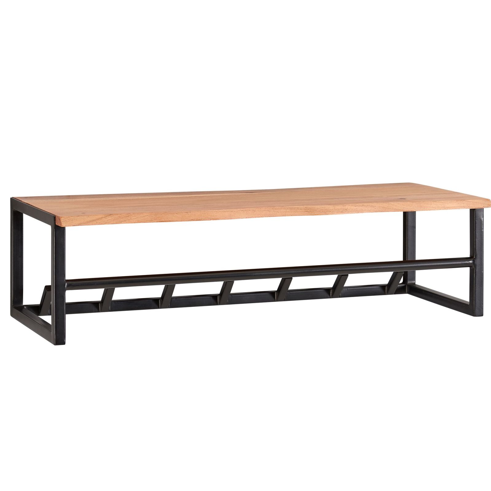 Wandgarderobe - Akazie massiv - 7 Haken - 80 cm