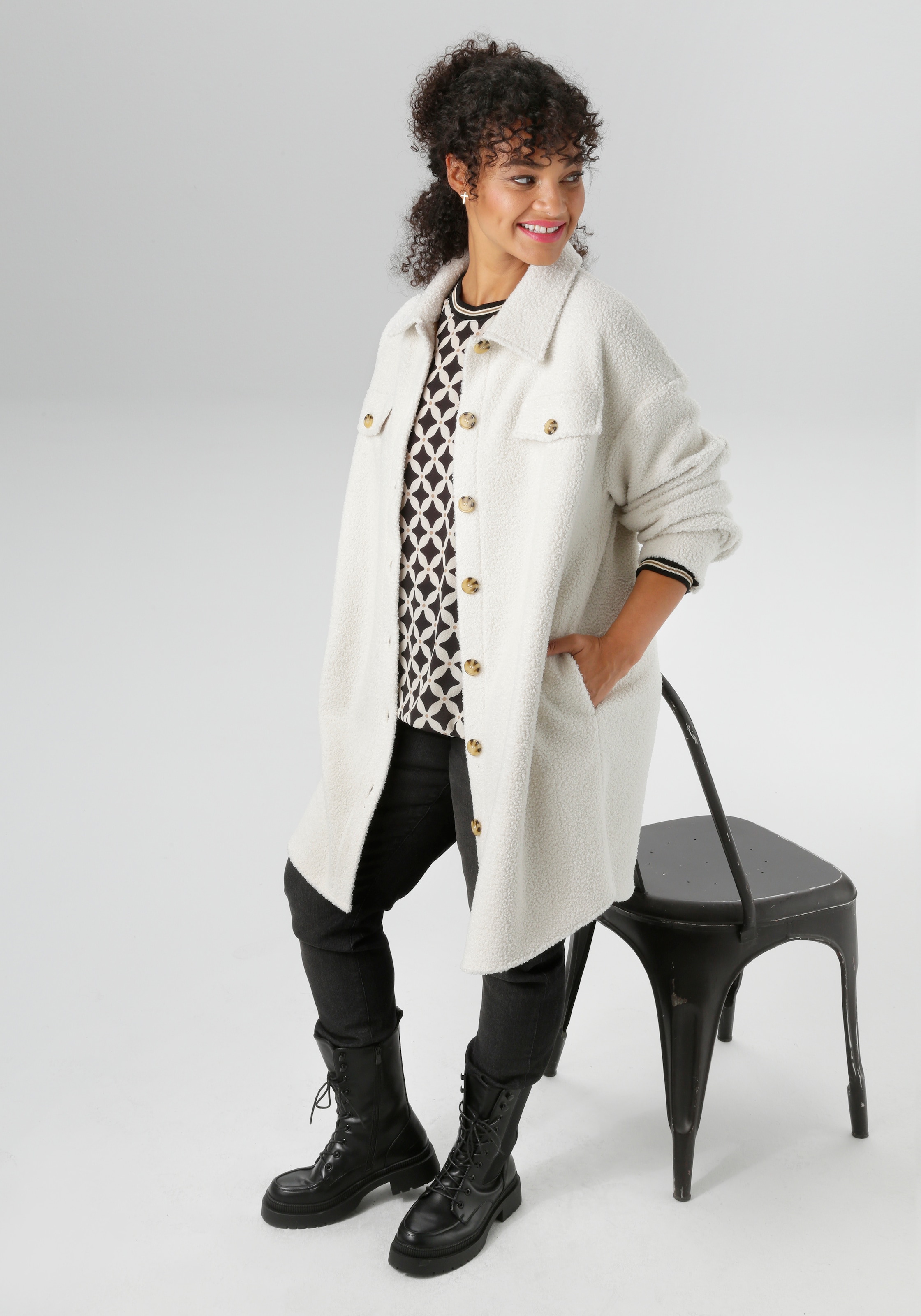 Aniston PLUS Fellimitatjacke in Plüsch Optik- NEUE KOLLEKTION