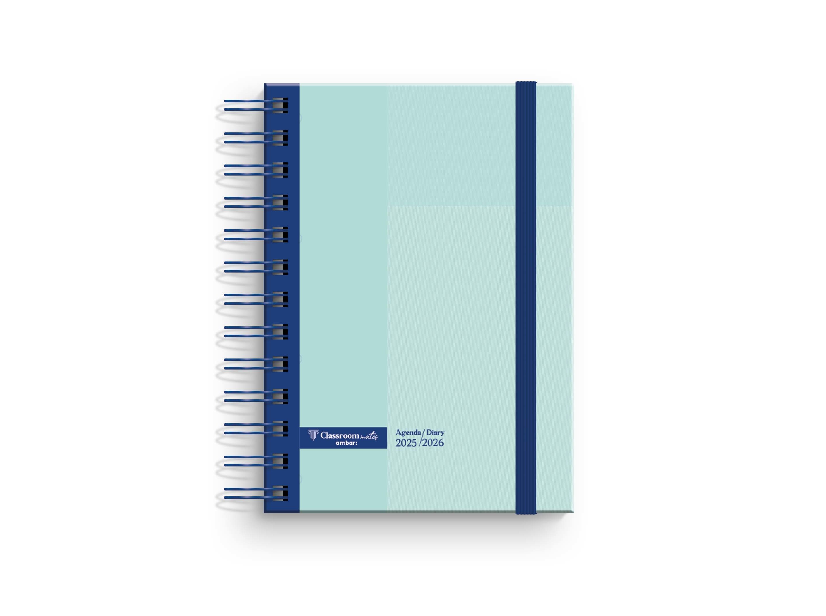 AGENDA ESCOLAR DIÁRIA A6 AMBAR AQUA 14X17.5X2.2CM