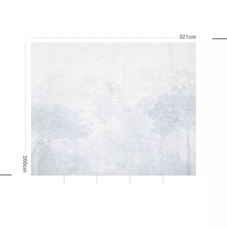 Décoration murale adhésive (321 x 260 cm) Dream Forest Bleu