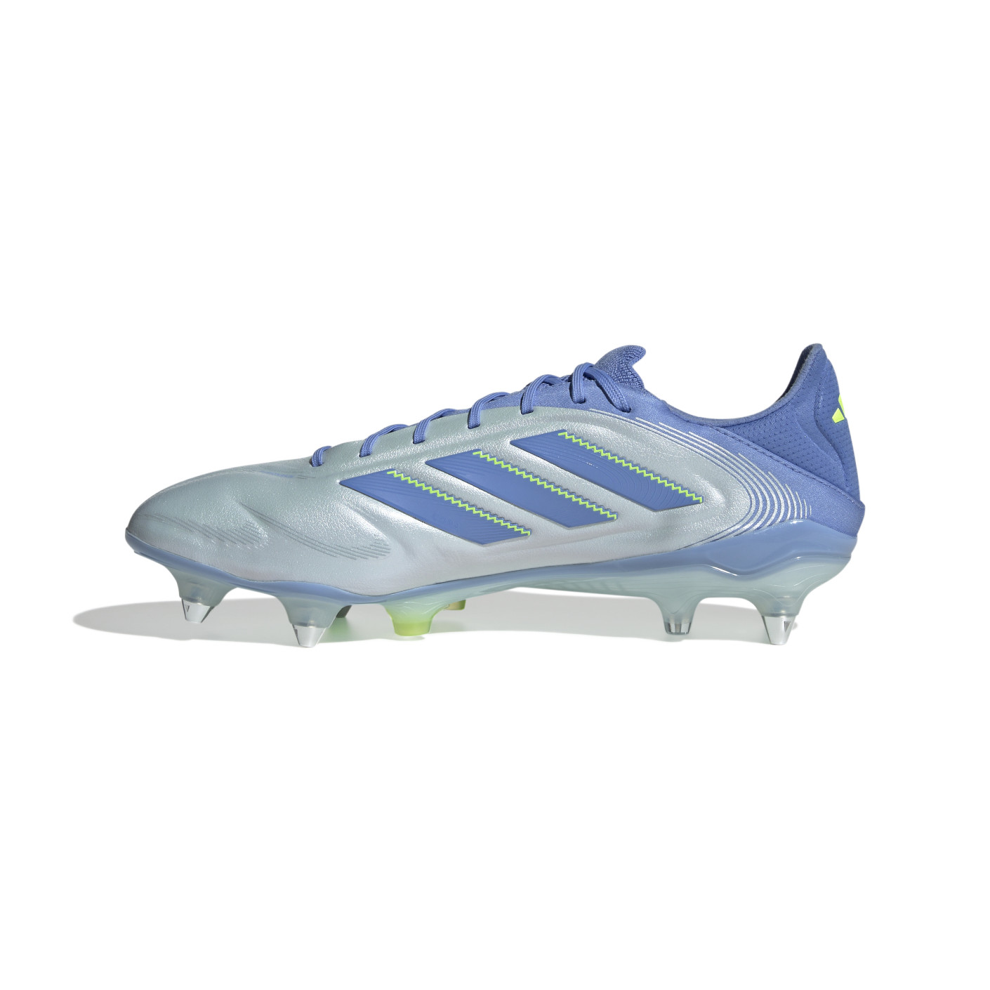 Adidas Copa Pure III Elite IJzeren-Nop Voetbalschoenen (SG) Blauw Grijs Neongeel