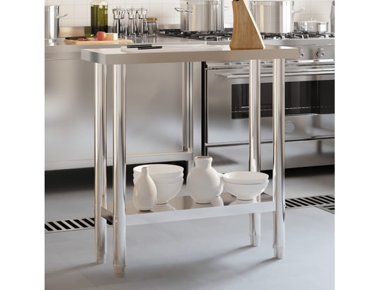 VIDAXL - Mobilier de cuisine Table de travail de cuisine 82,5x30x85 cm acier inoxydable