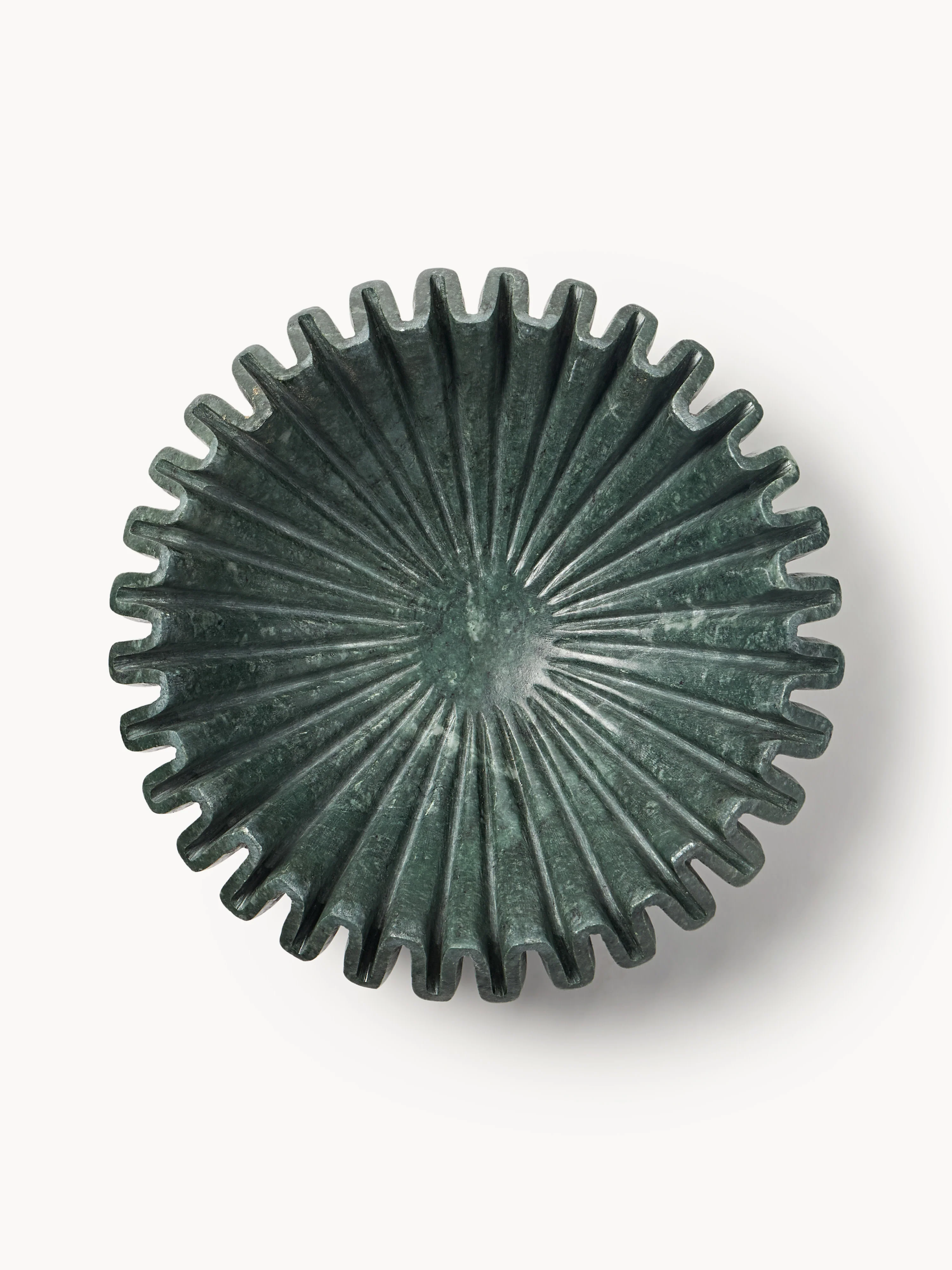 Handgemaakte decoratieve schaal Santorini van marmer, Ø 31 cm