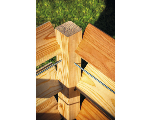 Premium verhoogde tuinbak WESTMANN maat L 65 x 65 x 73 cm naturel