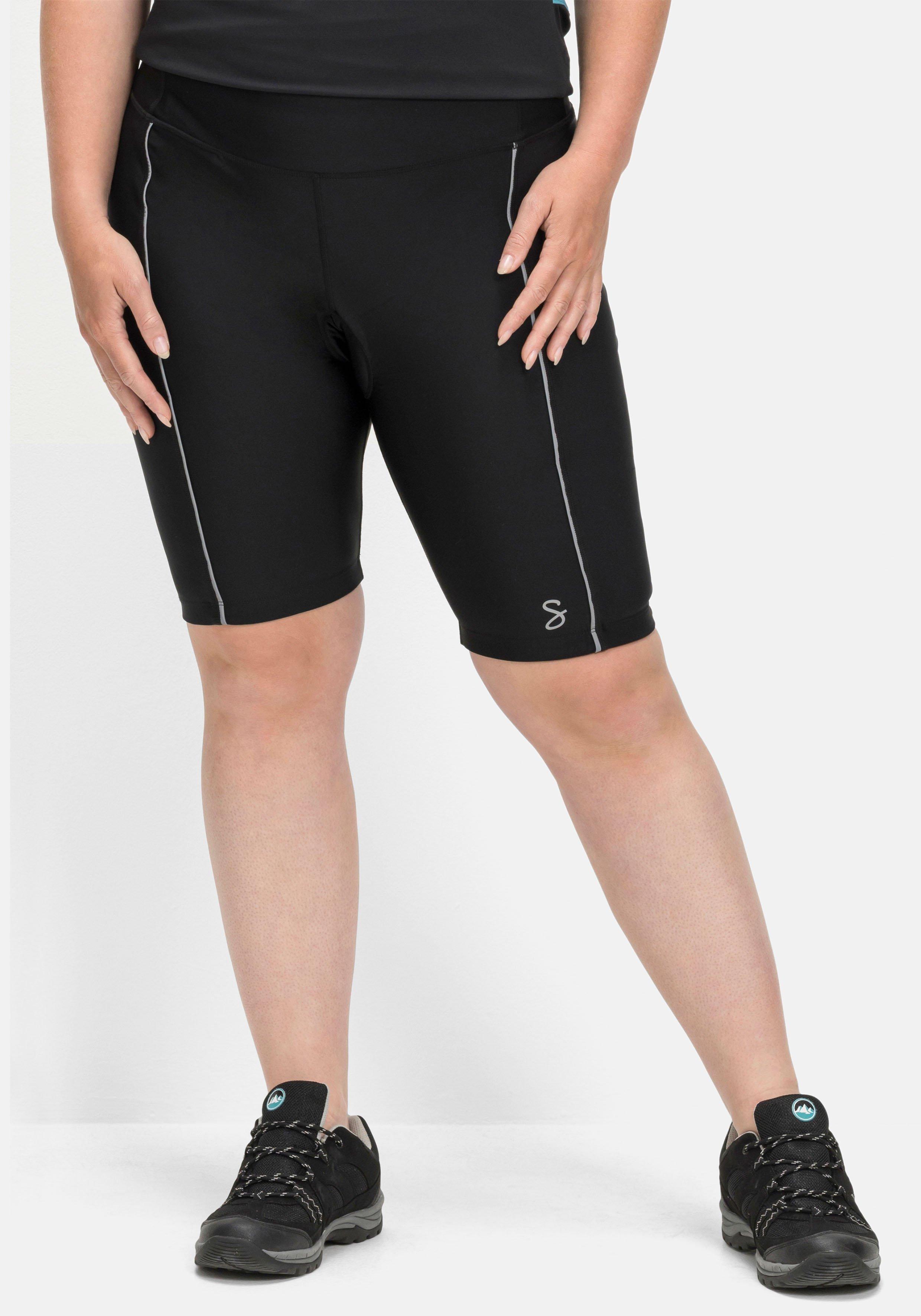 Radlerhose mit Polsterung und Reflektoren