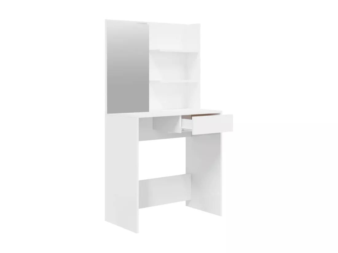Ensemble de coiffeuse Blanc brillant 74,5x40x141 cm