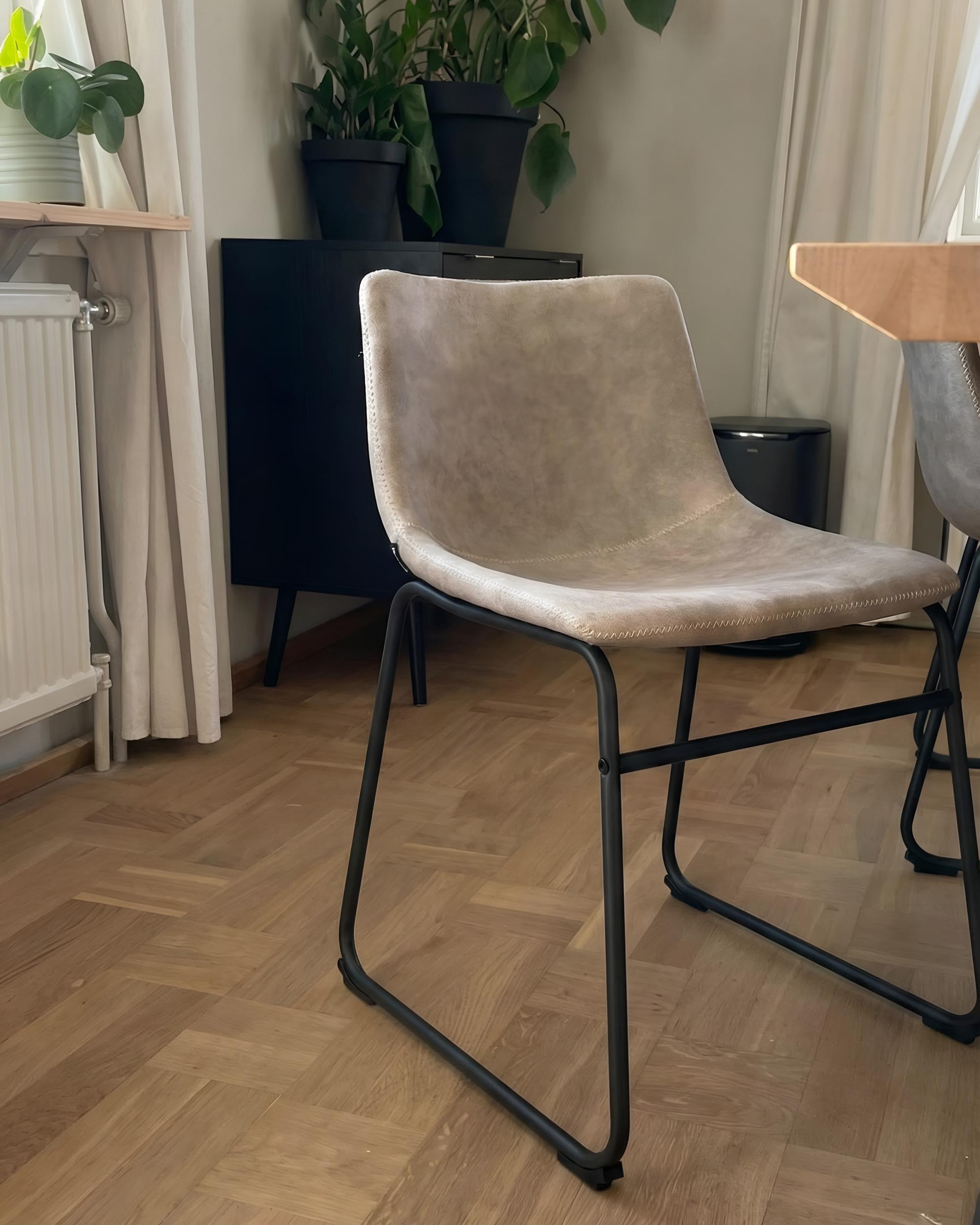 Set van 2 eetkamerstoelen BATAVIA Stof Beige