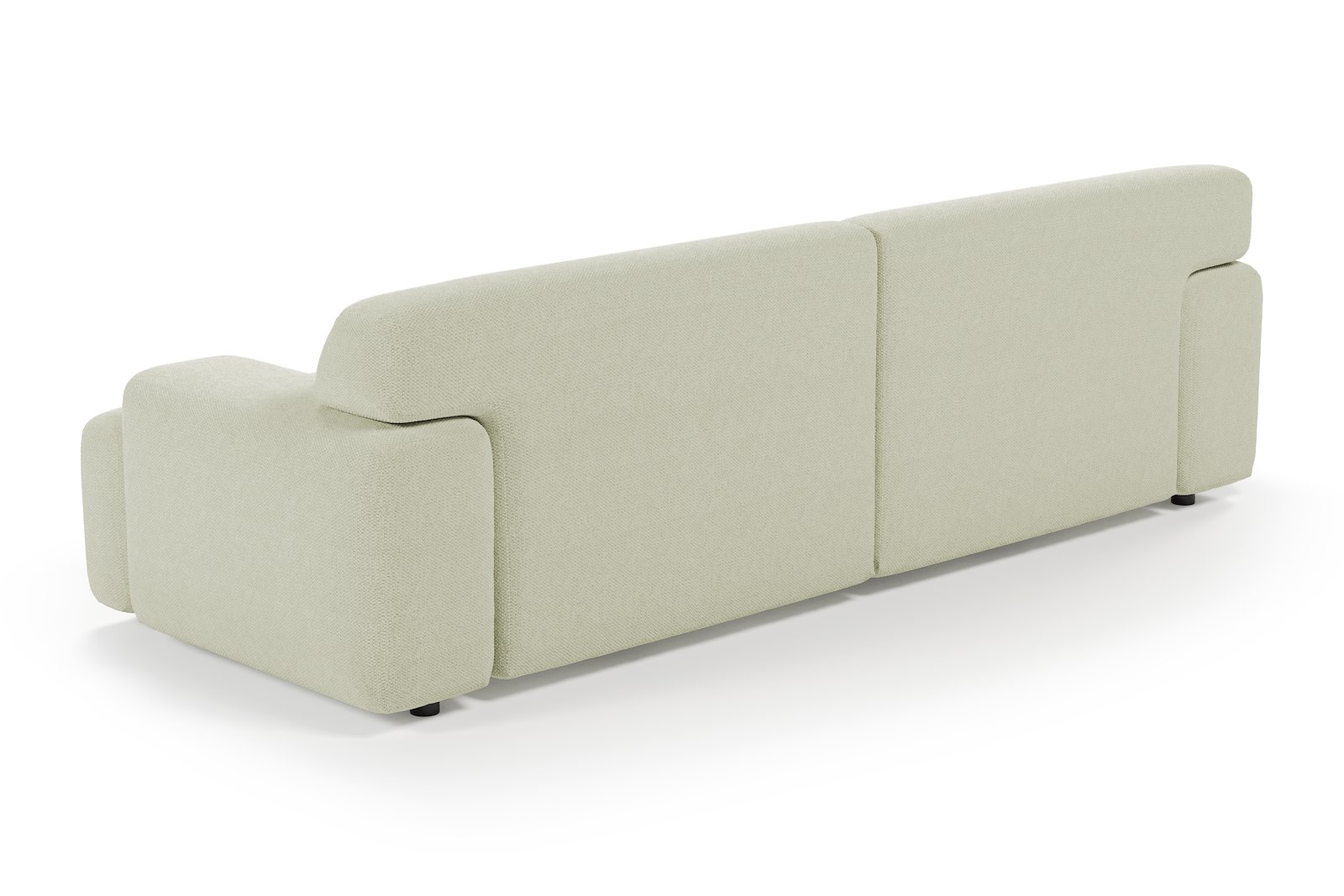 Bob 3-seter Tekstil Mito 01 Antique White med sorte ben.