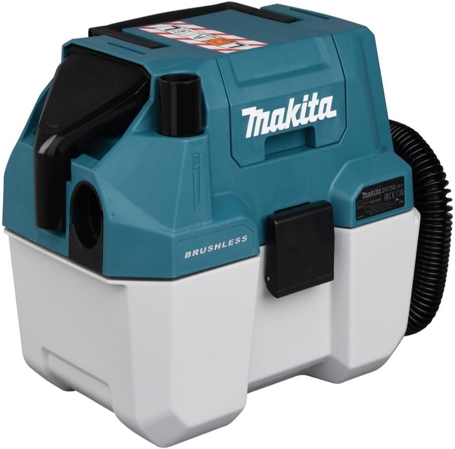 Makita, HEPA-Filter, DVC750LZ, Staubsauger DVC 750 LZ 18 Volt ohne Akku und Ladegerät, Grün/Schwarz, 4.5 liters