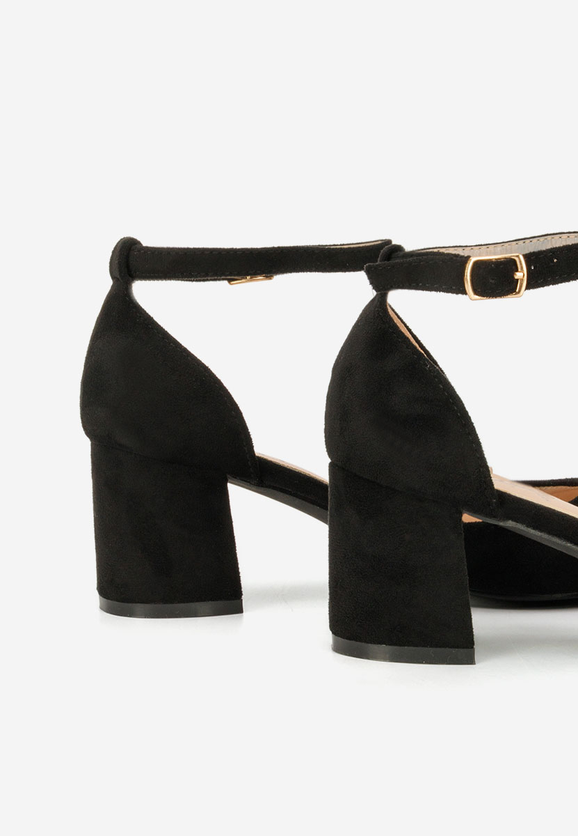 Chaussures à talon épais noirs Elrosa