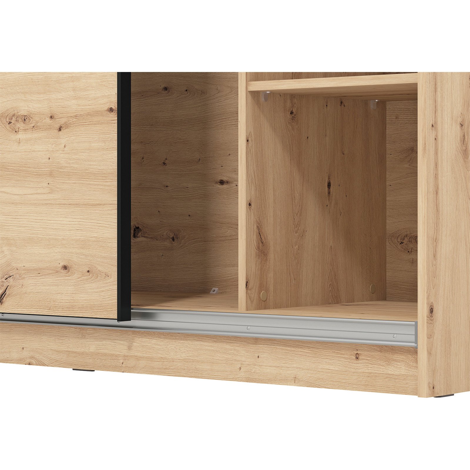 Schwebetürenschrank Sierra Melamin 217 x 210 x 62,5 cm, mit Spiegel artisan