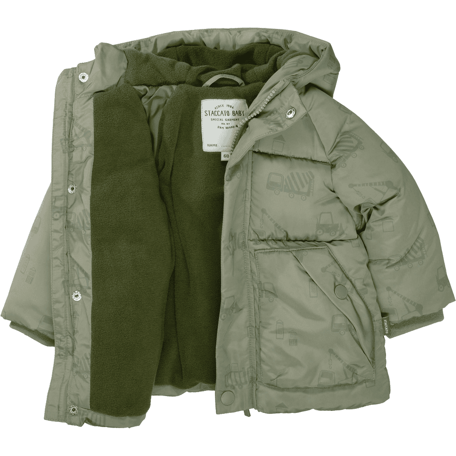 STACCATO Jacke soft khaki gemustert