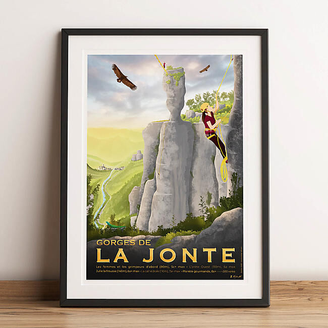 GORGES DE LA JONTE AFFICHE A3 VINTAGE