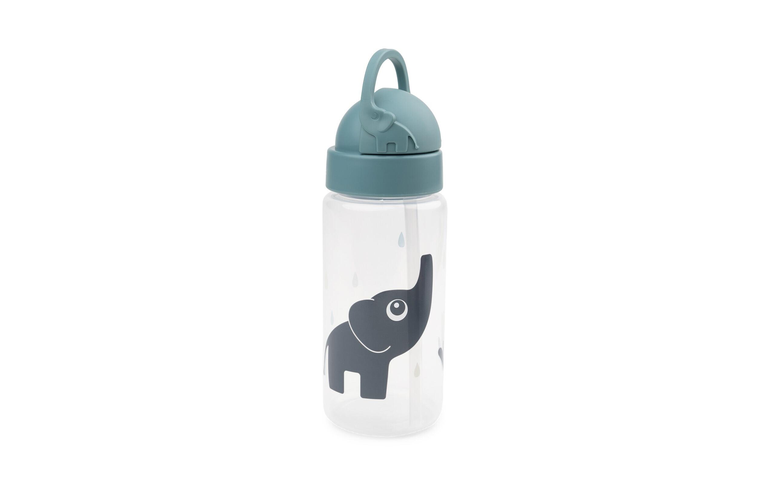 Trinkflasche Elphee Blau 350 mlTrinkflasche mit Strohhalm