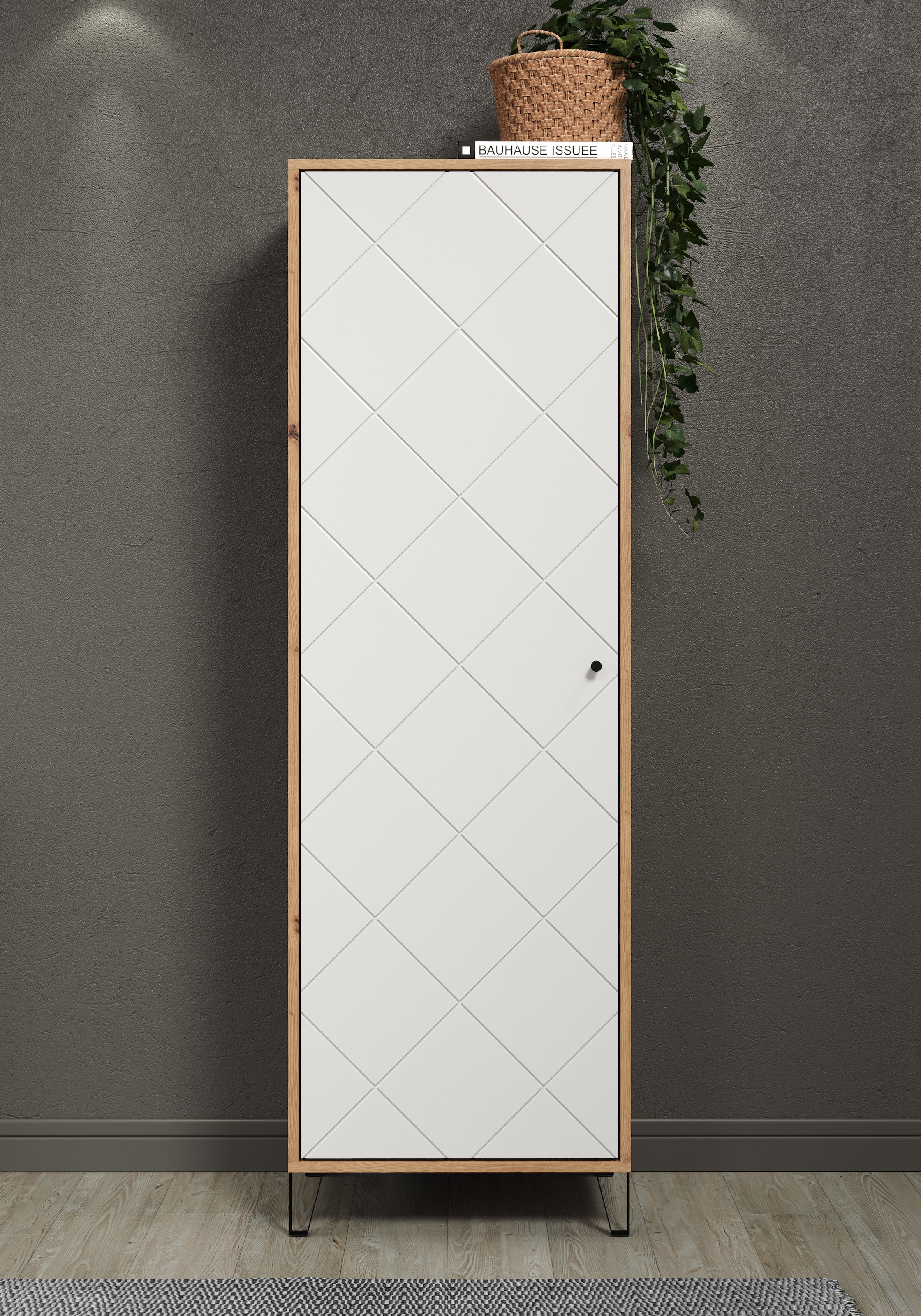 PLACES OF STYLE Garderobenschrank »Tarragona« 1 Stk. tlg. Garderobenschrank mit Tür & Soft-Close - (B/T/H) 63/40/194 cm