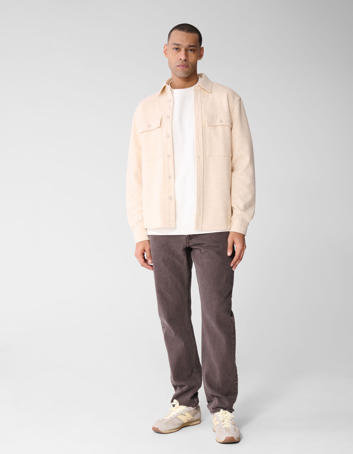 Soft Overshirt Gebroken Wit
