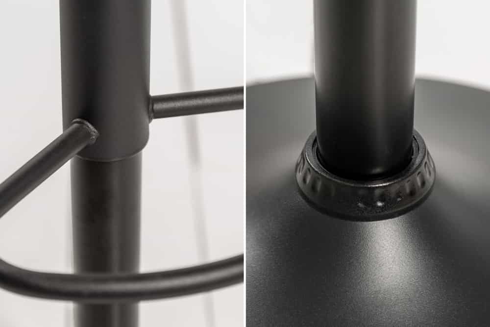 Drehbarer Barhocker PORTLAND senfgelb Samt Barstuhl mit Lehne höhenverstellbar