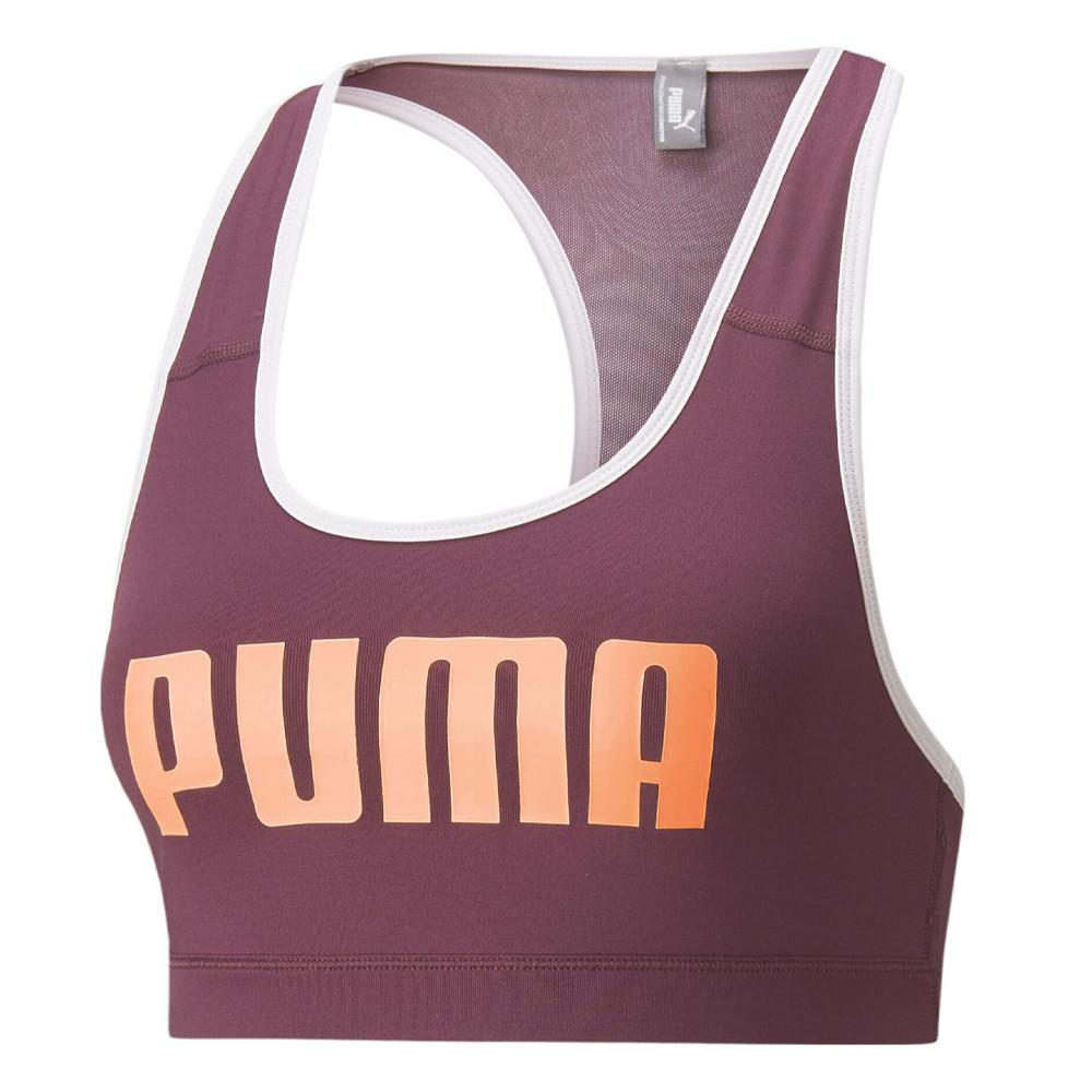 Puma Brassière Bordeaux Femme Puma Mid Impact 4keeps