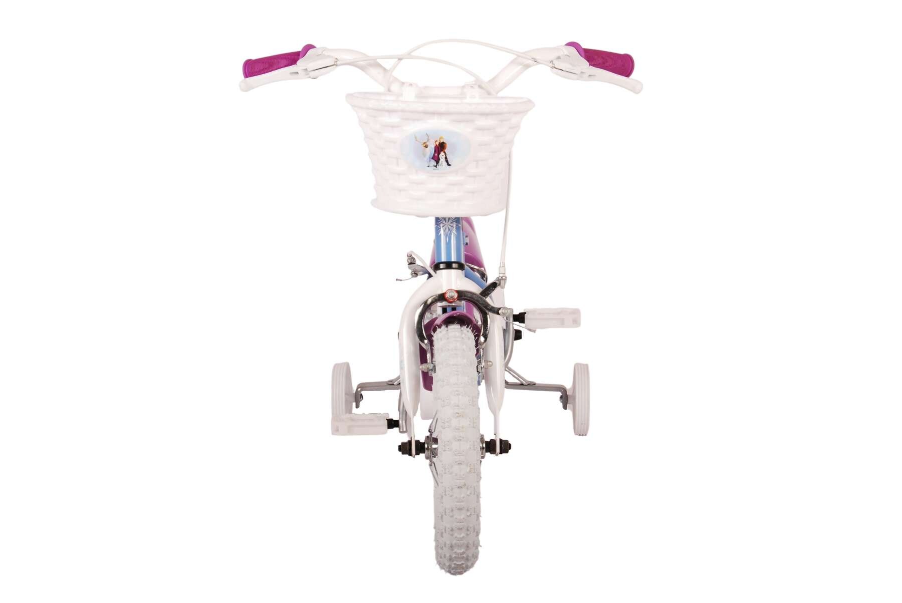 Kinderfahrrad Disney Frozen 2 für Mädchen 12 Zoll Kinderrad in Blau/Lila