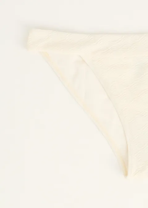 Bikini broekje met structuur off-white (ECRU)