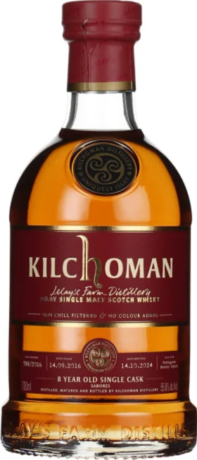 KILCHOMAN 8 YEARS SABORES SINGLE CASK 70CL