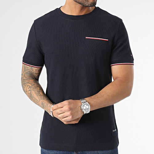 Tee Shirt Poche Honey Comb Rwb 1542 Bleu Marine