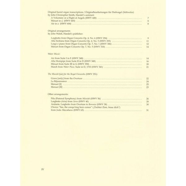 Bärenreiter An Easy Handel Organ Album