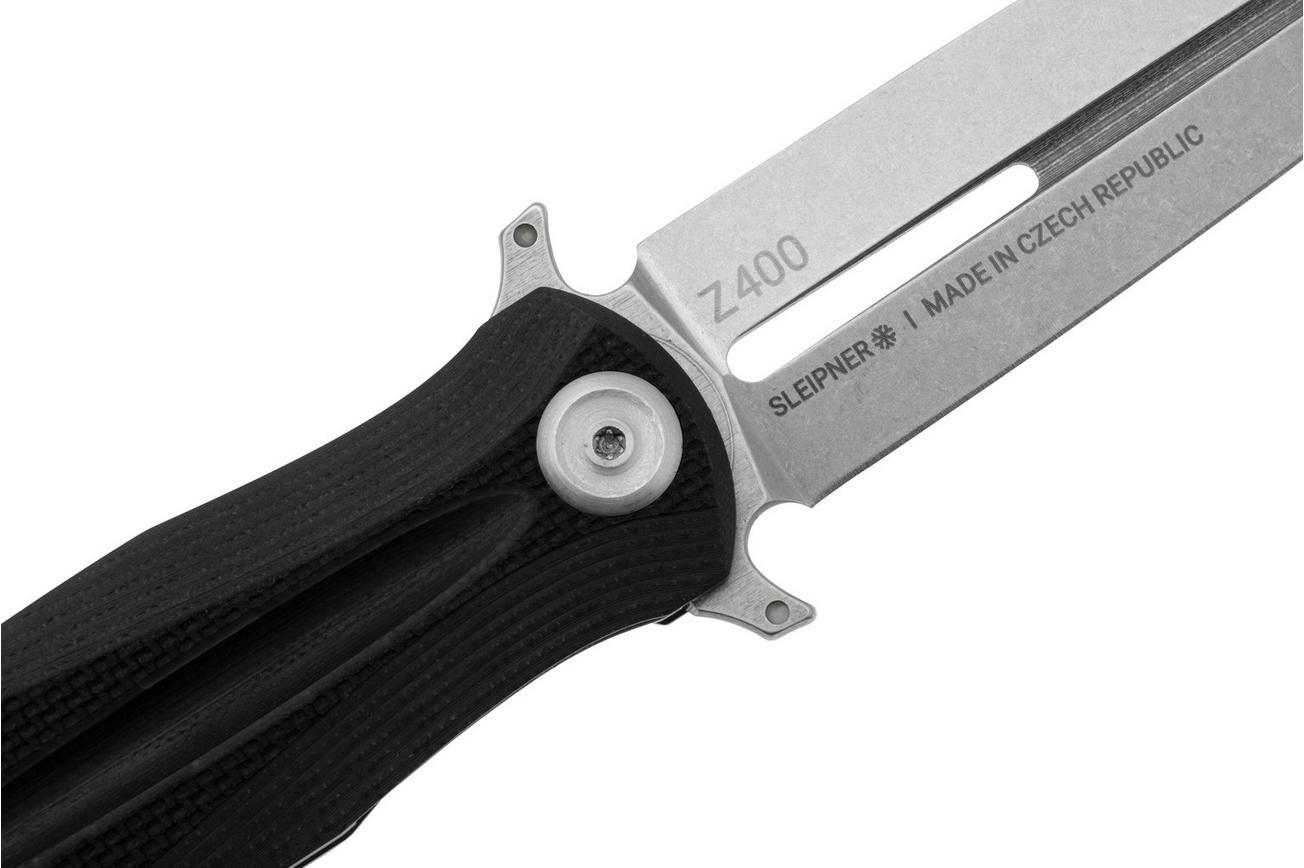 ANV Z400, VZ400-011, Sleipner Stonewashed, G10 Black, zakmes