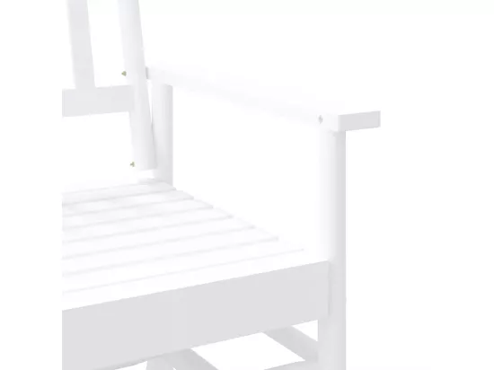 Banc balancelle blanc 118x70x104,5 cm bois massif de peuplier