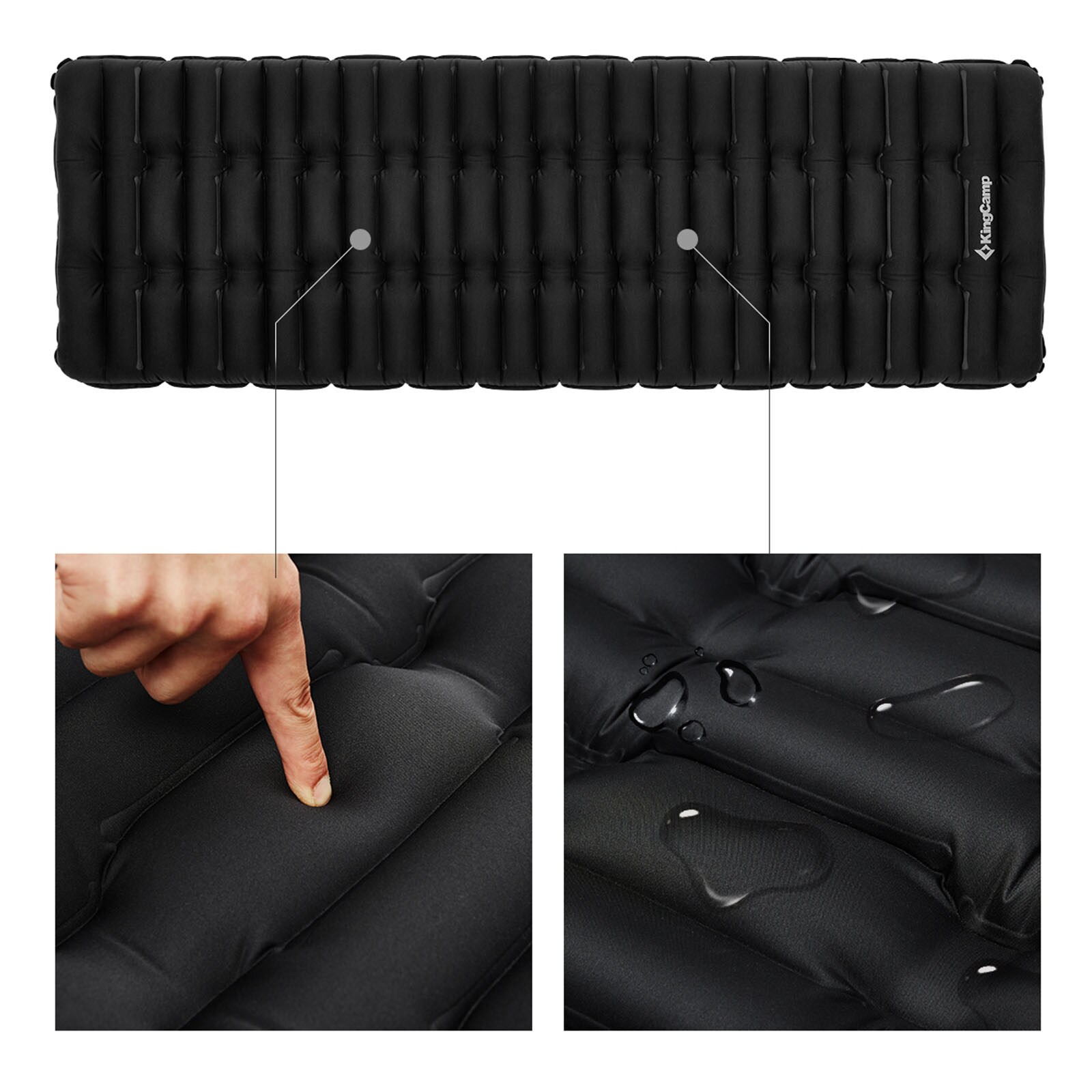 KINGCAMP Isomatte Super Comfort Single Trekking Camping Luft Bett Matratze 10 cm