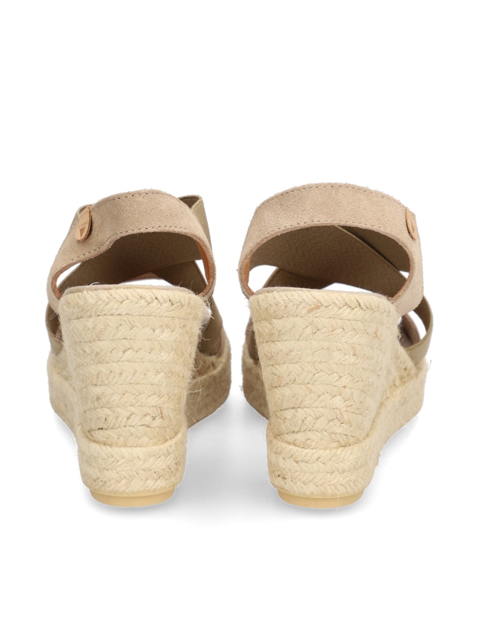 Veloursleder Keilsandale