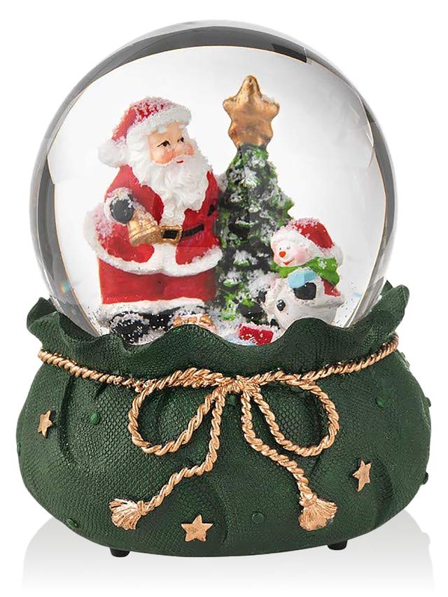 BRANDANI Schneeball–Spieluhr mit Weihnacht-Motiv, 14,5 cm