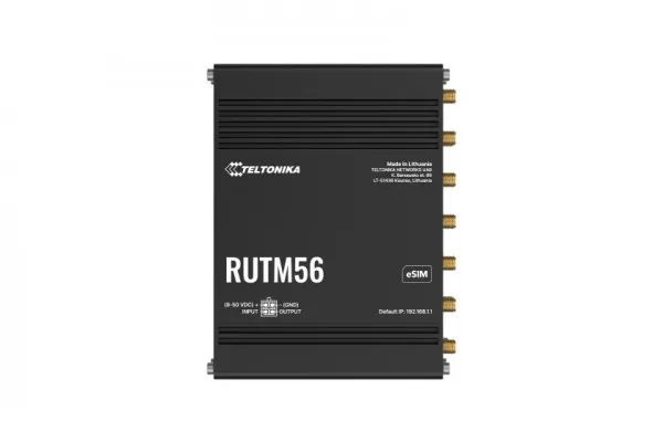 Teltonika RUTM56 - Trådløs router - mesh - WWAN 4-port switch - 1GbE - Wi-Fi 5 - Dual Band - 5G, 4G, 3G, 2G - DIN monterbar på skinne, væg-monterbar, overflademonterbar - for P/N: BAT120000000, PR1KC647, PR1KCI49, PR1KS536, PR1US540, PR2PP10B, PR3PXA