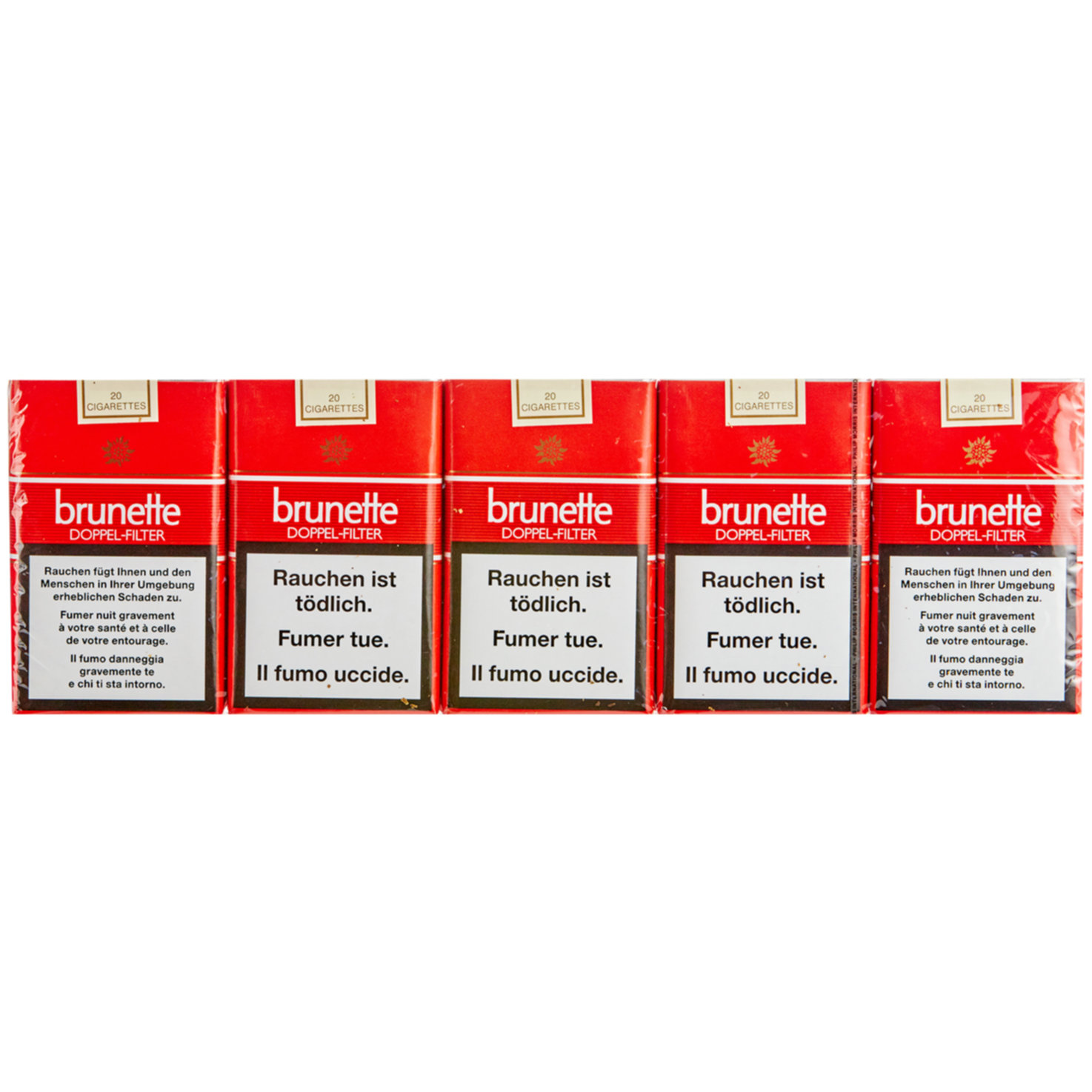 Brunette Zigaretten Doppel-Filter Soft Stange
